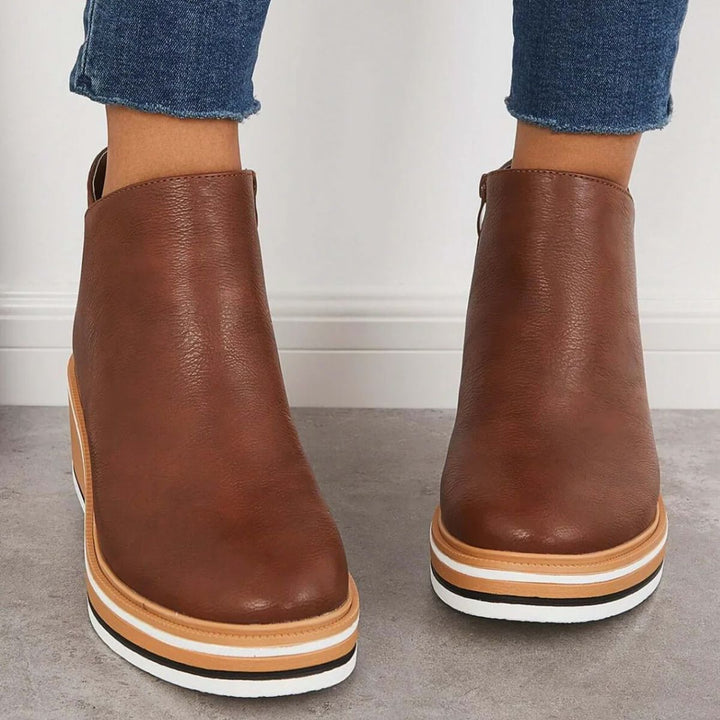 Leather Zip Boots – Comfortable Ankle Zip Style
