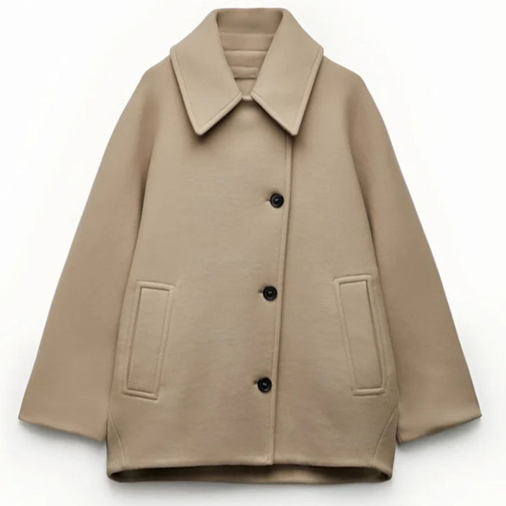 Chic Double Breasted Coat – Oversized Wool Blend