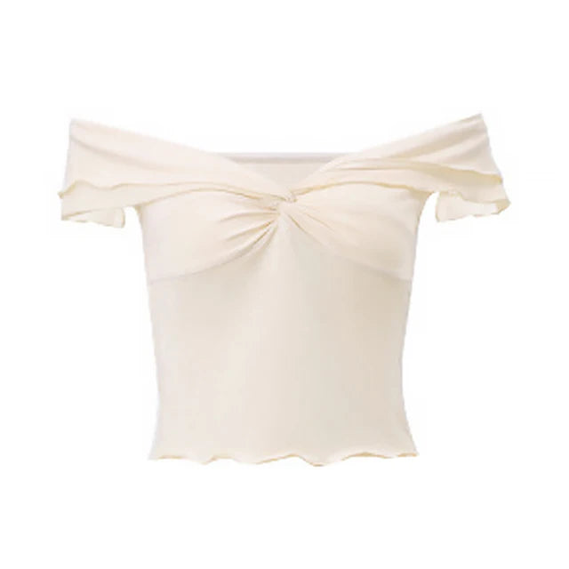 MWM | Amalfi Ruffle Elegant Co ord Set – Off Shoulder Crop Top & Maxi Skirt