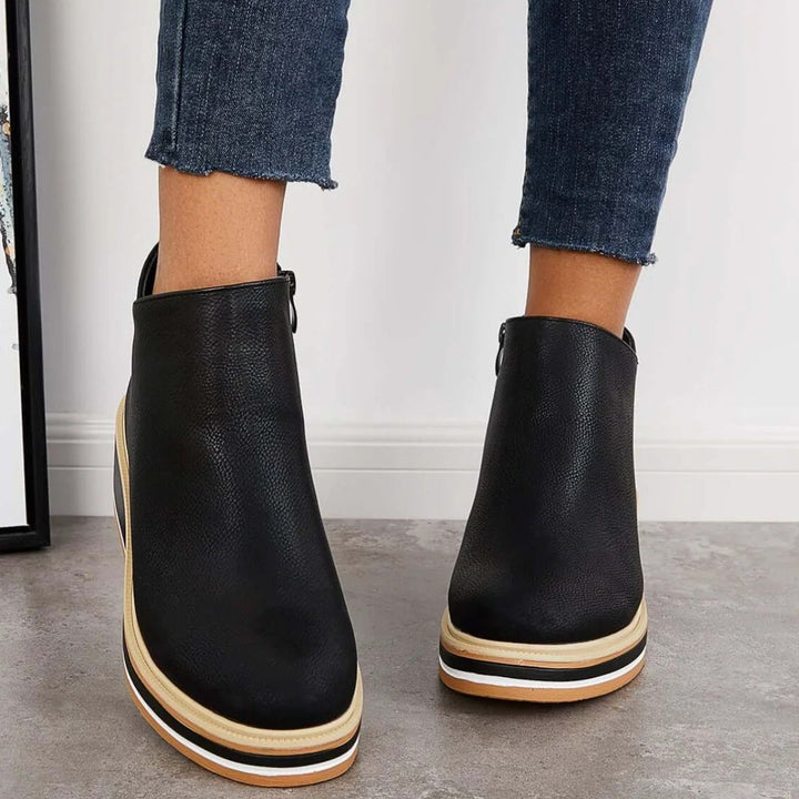 Leather Zip Boots – Comfortable Ankle Zip Style