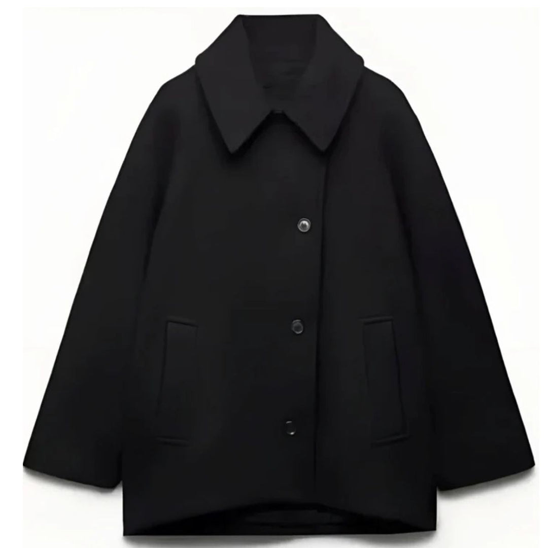Chic Double Breasted Coat – Oversized Wool Blend