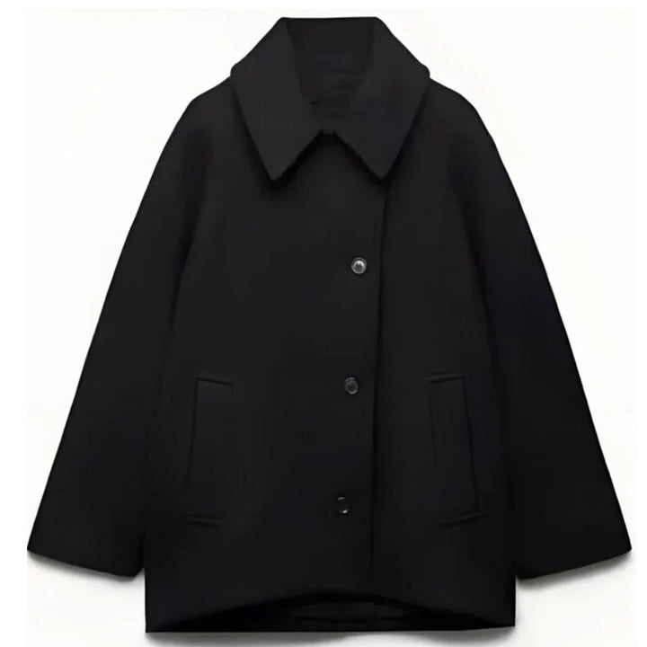 Chic Double Breasted Coat – Oversized Wool Blend