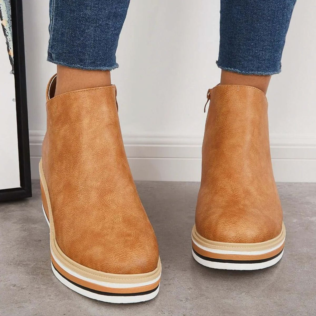 Leather Zip Boots – Comfortable Ankle Zip Style
