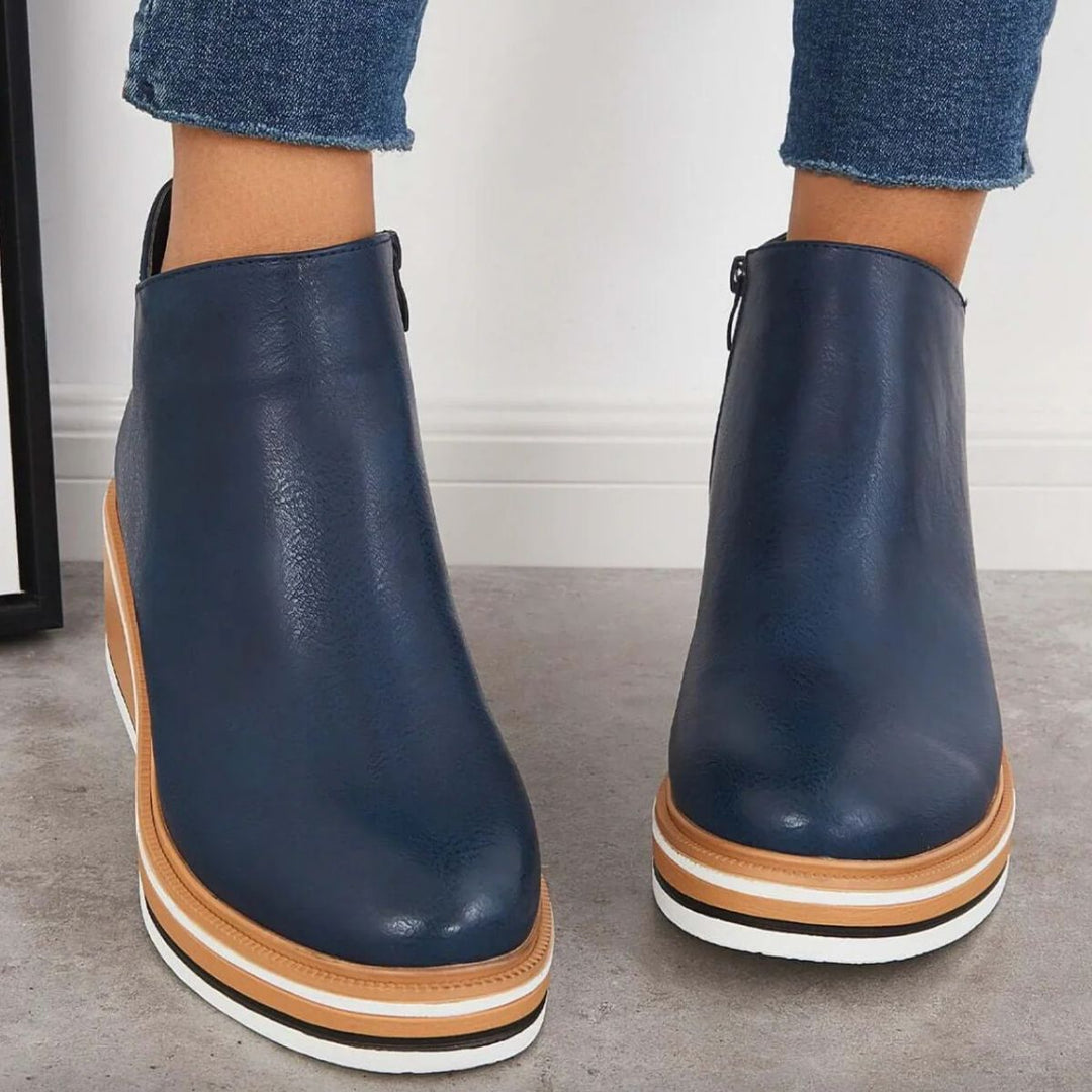 Leather Zip Boots – Comfortable Ankle Zip Style