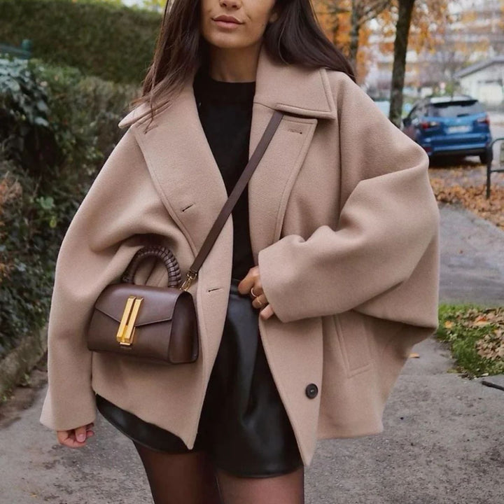 Chic Double Breasted Coat – Oversized Wool Blend