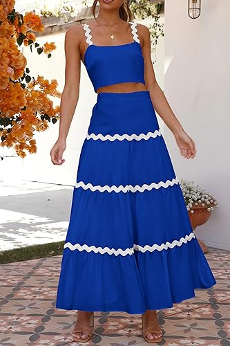 MWM | Riviera Summer Co ord Set – Women’s Crop Top & Maxi Skirt