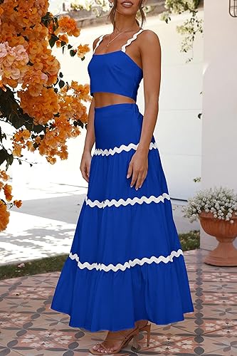 MWM | Riviera Summer Co ord Set – Women’s Crop Top & Maxi Skirt