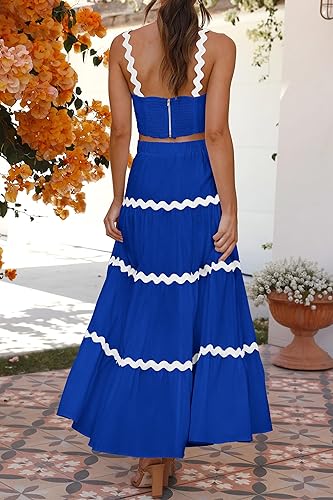MWM | Riviera Summer Co ord Set – Women’s Crop Top & Maxi Skirt