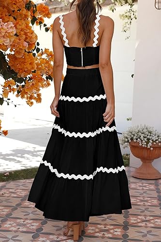 MWM | Riviera Summer Co ord Set – Women’s Crop Top & Maxi Skirt