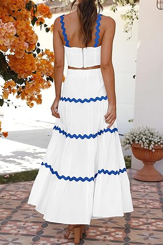 MWM | Riviera Summer Co ord Set – Women’s Crop Top & Maxi Skirt