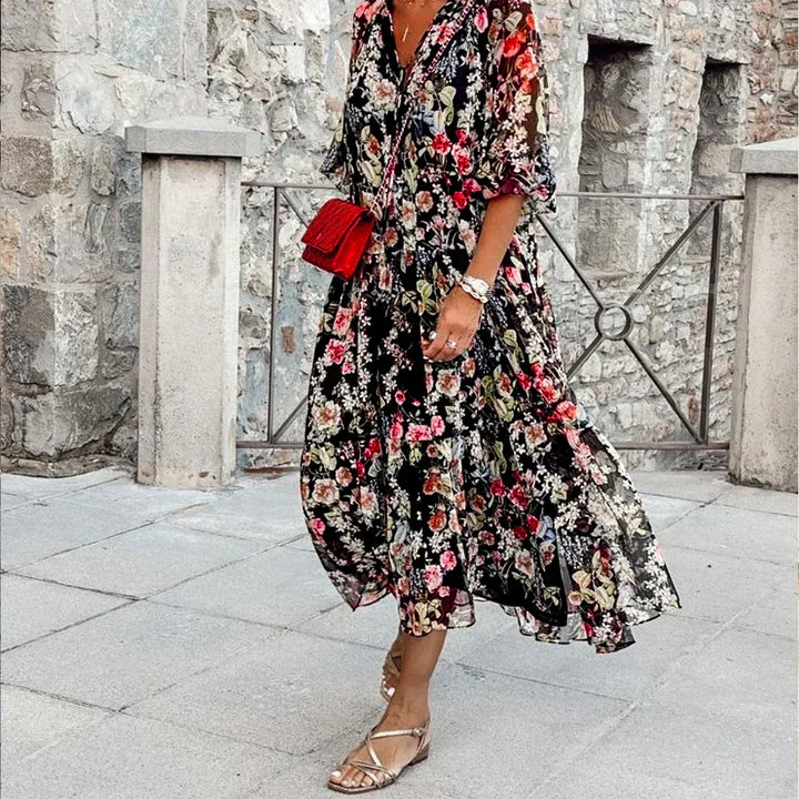 MWM | Bella Bloom Linen Midi Dress