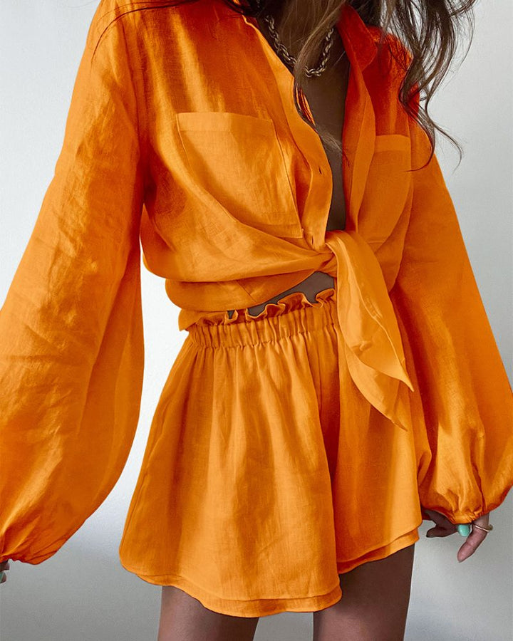 MWM | Sunday Bliss Set – Linen Shirt & Shorts Co ord
