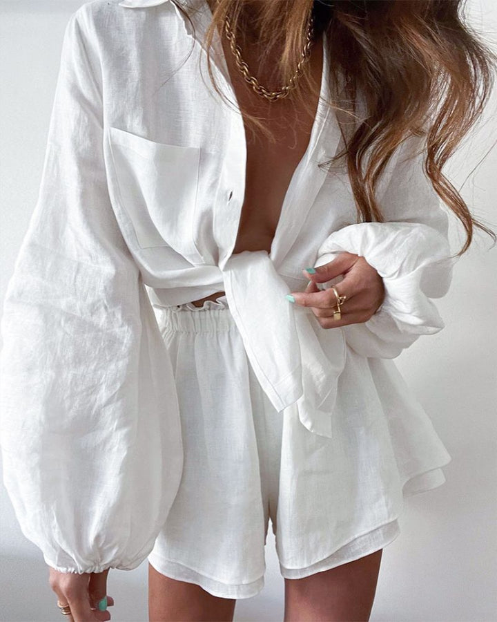 MWM | Sunday Bliss Set – Linen Shirt & Shorts Co ord