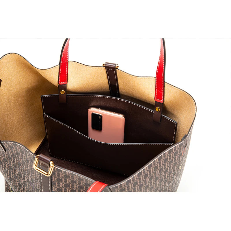 Sapphire - elegante grote handtas met print