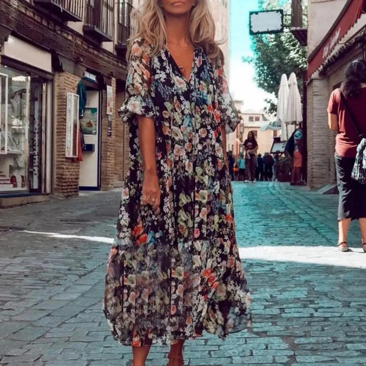 MWM | Bella Bloom Linen Midi Dress