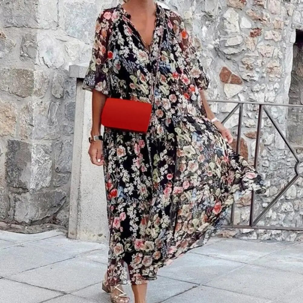 MWM | Bella Bloom Linen Midi Dress