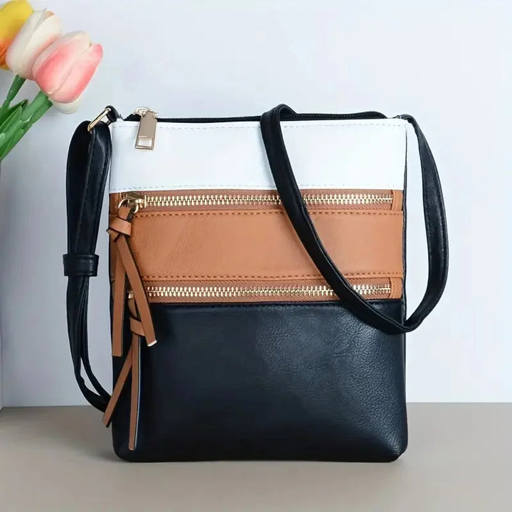 Tara - tas met contrastkleur schouderriem
