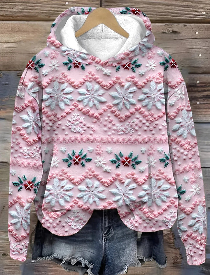 Women’s Winter Hoodie – Casual Warm Printed Jumper