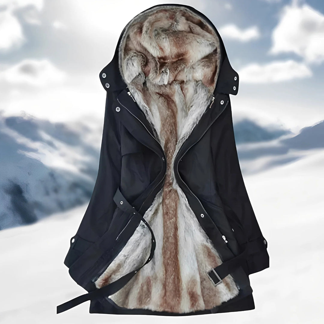 Faux Fur Hooded Winter Coat – Warm Long Parka Jacket