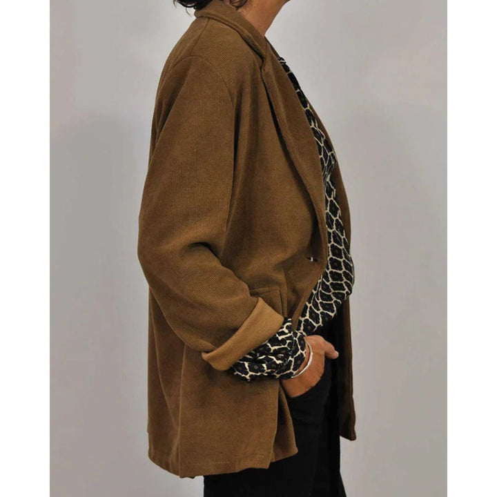 Casual Printed Blouse – Long Sleeve Loose Fit Button Down Shirt