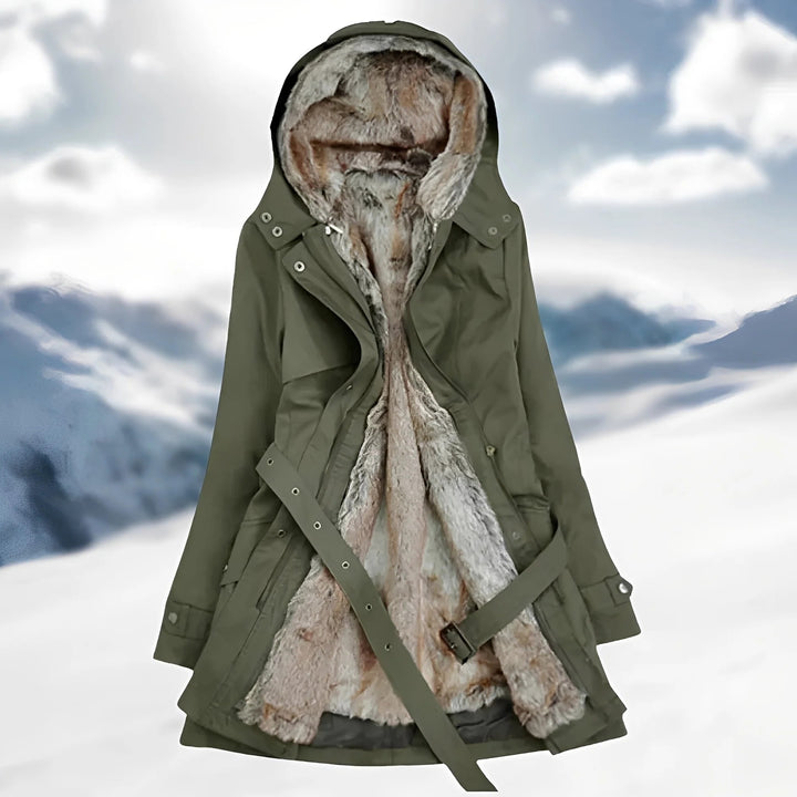 Faux Fur Hooded Winter Coat – Warm Long Parka Jacket