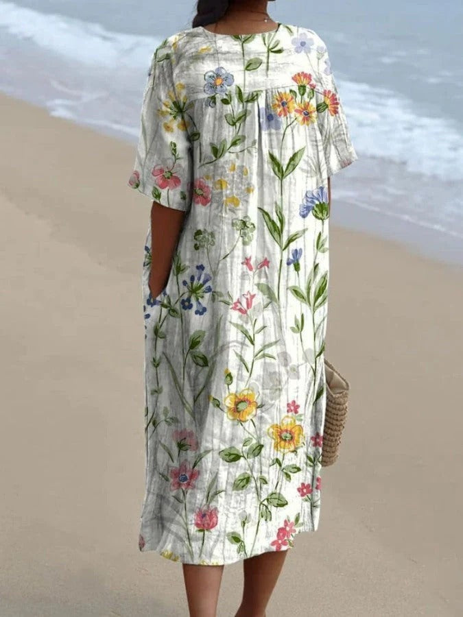 Lightweight Floral Dress for Women – Vintage Style