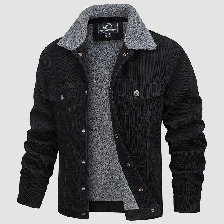 Men's Corduroy Jacket – Warm Sherpa Lined Winter Coat
