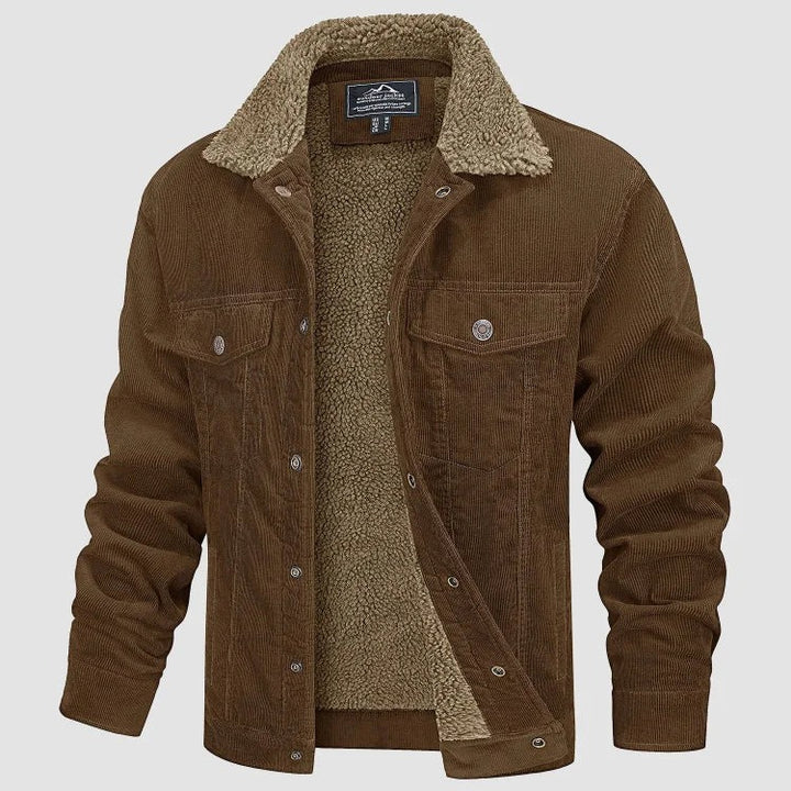 Men's Corduroy Jacket – Warm Sherpa Lined Winter Coat