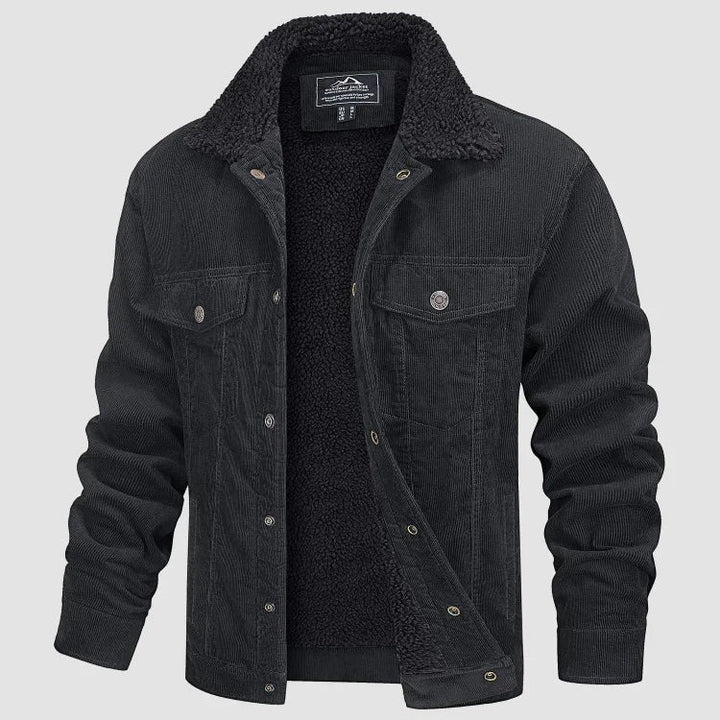 Men's Corduroy Jacket – Warm Sherpa Lined Winter Coat