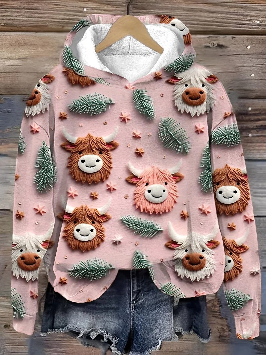 Women’s Winter Hoodie – Casual Warm Printed Jumper