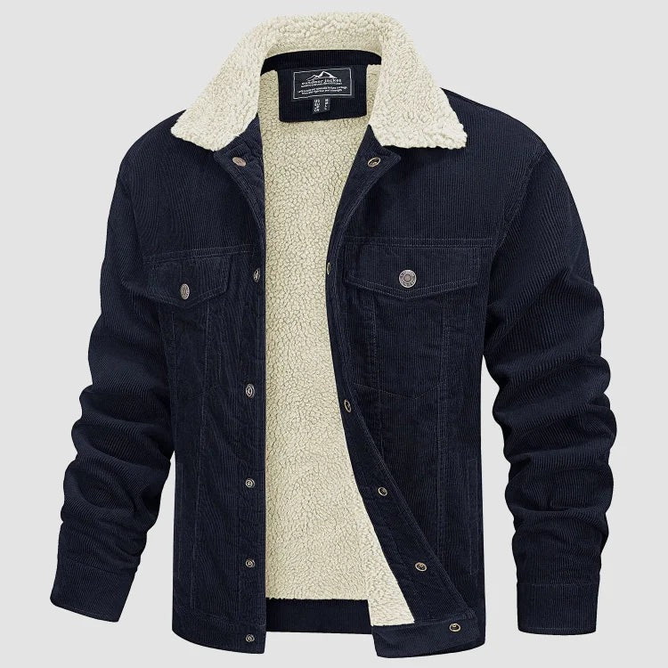 Men's Corduroy Jacket – Warm Sherpa Lined Winter Coat